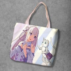 Сумка шоппер Anime Dakimakura, фактура рельефная, мультиколор