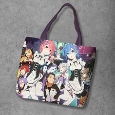 Сумка шоппер Anime Dakimakura, фактура рельефная, мультиколор
