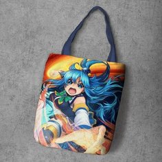 Сумка шоппер Anime Dakimakura, фактура рельефная, мультиколор