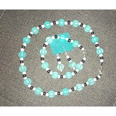 Комплект бижутерии МастерHand: браслет, серьги, чокер, акрил, размер браслета 17 см, размер колье/цепочки 38 см, зеленый