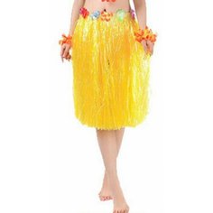 Гавайская юбка желтая, 60 см СмеХторг