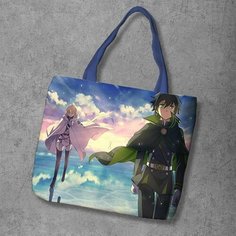 Сумка шоппер Anime Dakimakura, фактура рельефная, мультиколор