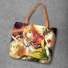 Сумка шоппер Anime Dakimakura, фактура рельефная, мультиколор