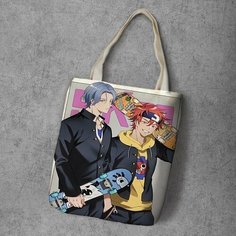Сумка шоппер Anime Dakimakura, фактура рельефная, мультиколор