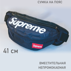 Сумка поясная , фактура гладкая, синий