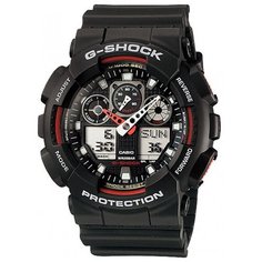 Наручные часы CASIO GA-100-1A4ER, черный, красный