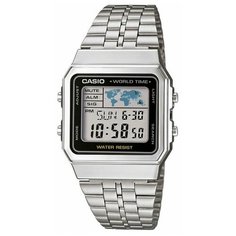 Наручные часы CASIO, серебряный, черный