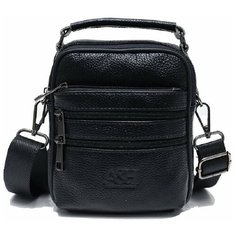 Сумка мессенджер , фактура гладкая, черный