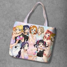 Сумка шоппер Anime Dakimakura, фактура рельефная, мультиколор