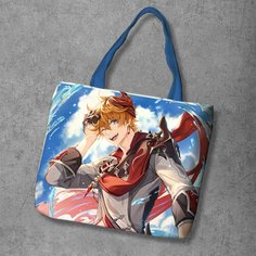 Сумка шоппер Anime Dakimakura, фактура рельефная, мультиколор