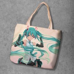 Сумка шоппер Anime Dakimakura, фактура рельефная, мультиколор