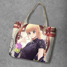 Сумка шоппер Anime Dakimakura, фактура рельефная, мультиколор