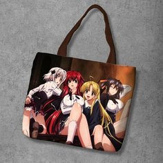 Сумка шоппер Anime Dakimakura, фактура рельефная, мультиколор