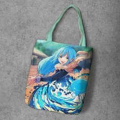 Сумка шоппер Anime Dakimakura, фактура рельефная, мультиколор