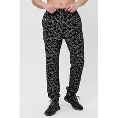 Брюки джоггеры Modellini, размер 58, черный, зеленый