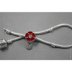 Шарм Handinsilver ( Посеребриручку ) Подвеска-шарм со стразами, красный