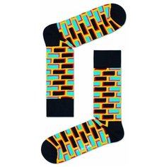 Носки Happy Socks, размер 41-46, мультиколор, черный