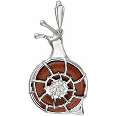 Подвеска Эстет, серебро, 925 проба, родирование, авантюриновое стекло