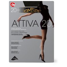 Колготки Omsa Attiva, 20 den, размер 3, серый, коричневый