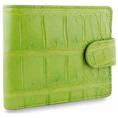Кошелек Exotic Leather, фактура под рептилию, зеленый