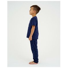 Пижама Kaftan, размер 32, белый, синий