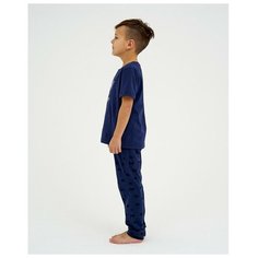 Пижама Kaftan, размер 32, белый, синий