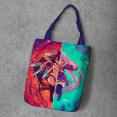 Сумка шоппер Anime Dakimakura, фактура рельефная, мультиколор