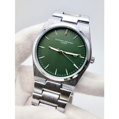 Наручные часы, серебряный, зеленый