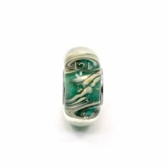 Шарм Handinsilver ( Посеребриручку ) Подвеска-шарм из муранского стекла Lampwork бирюзовый (1шт), муранское стекло, бирюзовый