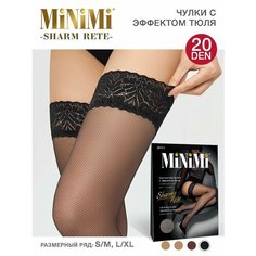 Чулки MiNiMi Sharm Rete, 20 den, размер 4, черный