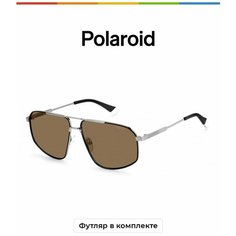 Солнцезащитные очки Polaroid Polaroid PLD 4118/S/X KJ1 M9, черный, серый