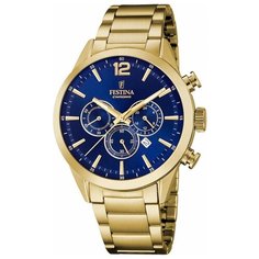 Наручные часы FESTINA Timeless Chrono, синий, золотой