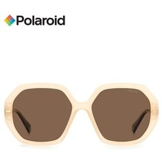 Солнцезащитные очки Polaroid Polaroid PLD 4124/S 9J9 SP PLD 4124/S 9J9 SP, коричневый, бежевый