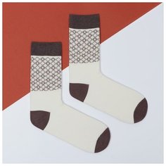 Носки SL Russian Brand, размер 41-42, бежевый, коричневый