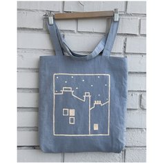 Сумка шоппер ddnkv.things, серый, серебряный