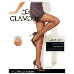 Колготки Glamour Microrete, размер 1, черный