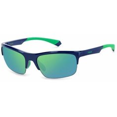 Солнцезащитные очки Polaroid, зеленый, синий