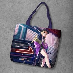 Сумка шоппер Anime Dakimakura, фактура рельефная, мультиколор