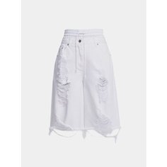 Шорты JUUN.J Double Waisted Denim Shorts, размер XS, белый