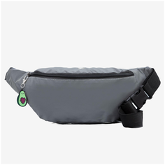 Сумка поясная NAZAMOK, фактура гладкая, серый