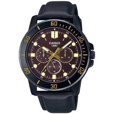 Наручные часы CASIO Collection MTP-VD300BL-5E, черный, серебряный