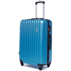 Чемодан Lacase, 85 л, размер S, синий, голубой