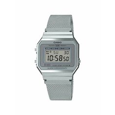Наручные часы CASIO Vintage 76931, серый, серебряный