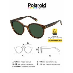 Солнцезащитные очки Polaroid Polaroid PLD 6185/S 086 UC PLD 6185/S 086 UC, коричневый