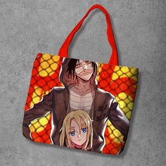 Сумка шоппер Anime Dakimakura, фактура рельефная, мультиколор