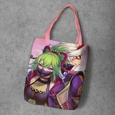 Сумка шоппер Anime Dakimakura, фактура рельефная, мультиколор