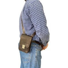 Сумка кросс-боди , фактура гладкая, коричневый