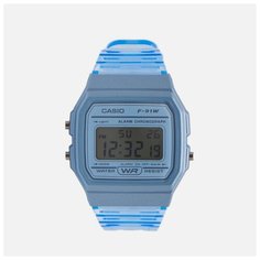 Наручные часы CASIO Collection F-91WS-2EF, голубой, серый