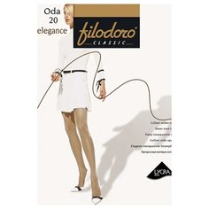 Колготки Filodoro Oda Elegance, 20 den, размер 2, коричневый, золотой Filodoro®
