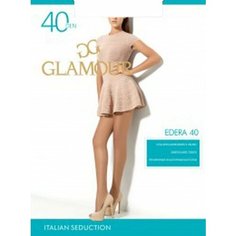 Колготки Glamour Edera, 40 den, размер 2, коричневый, черный